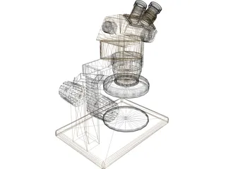 Single Dioptor Stereo Mcroscope 3D Model preview