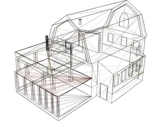 Russian Village House 3D Model preview