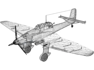 Junkers Ju 87 3D Model preview