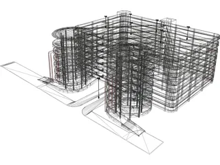 Parking Garage 3D Model preview