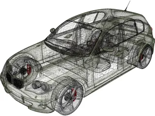 BMW 120i 3D Model preview