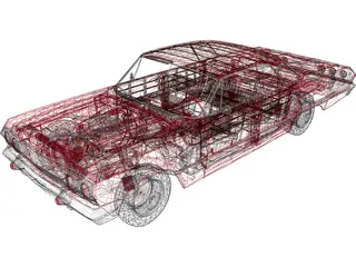 Chevrolet Impala 2-door (1963) 3D Model preview