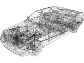Mercedes-Benz S600 3D Model preview