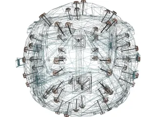 Trinity Atomic Bomb 3D Model preview