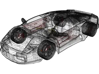 Lamborghini Murcielago 3D Model preview