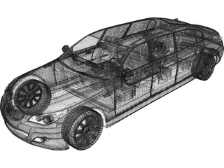 BMW M5 Limo 3D Model preview