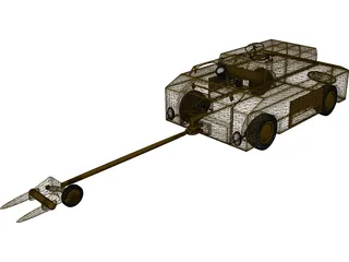 Plane Tug 3D Model preview