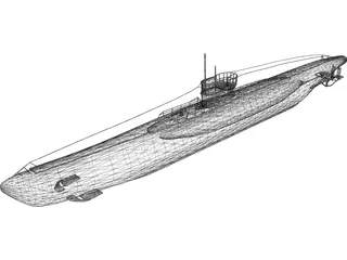 U boot VII 3D Model preview