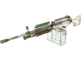 M249 3D Model preview