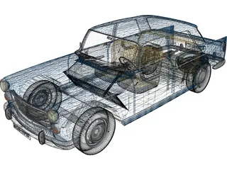 Peugeot 404 3D Model preview