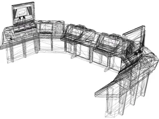 Workstation Console 3D Model preview