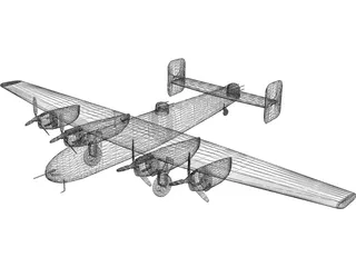 Handley Page Halifax B.III 3D Model preview