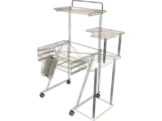 Desk Computer 3D Model preview