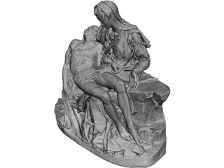 Pieta di Michelangelo 3D Model preview