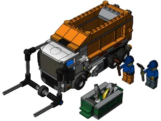 LEGO City Garbage Truck 3D Model preview