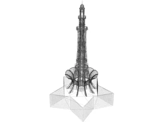 Minar E Pakistan 3D Model preview