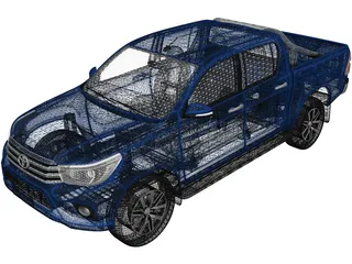 Toyota Hilux Double Cab (2016) 3D Model preview