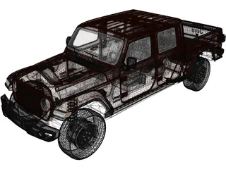 Jeep Gladiator Rubicon (2020) 3D Model preview