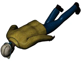 Male Worker Operator 3D Model preview