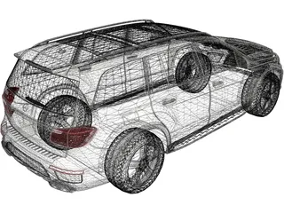Mercedes-Benz GL550 4Matic (2014) 3D Model preview