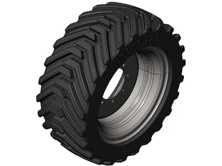 400/60-22.5 Tyre 3D Model preview