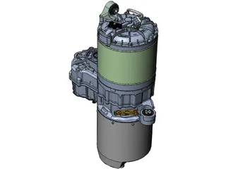 Tesla Large Drive Motor 3D Model preview