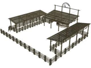 Cafe 3D Model preview