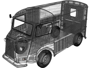 Citroen H Van (1980) 3D Model preview