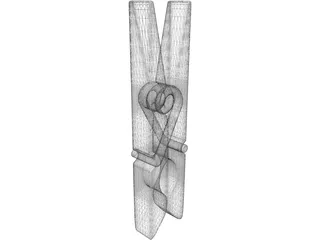 Clothespin Spring 3D Model preview