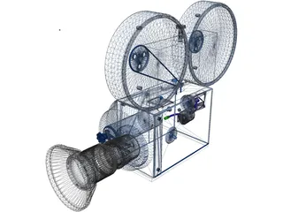Movie Camera 3D Model preview