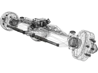 Rockwell Truck Axle 3D Model preview