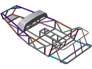 Lotus 7 Chassis 3D Model preview