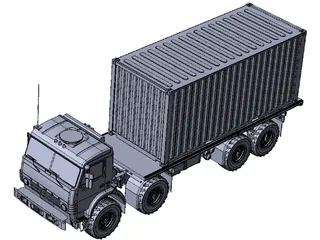 Kamaz 63501 8x8 3D Model preview