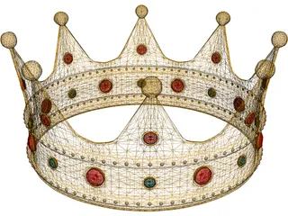 Crown Golden 3D Model preview