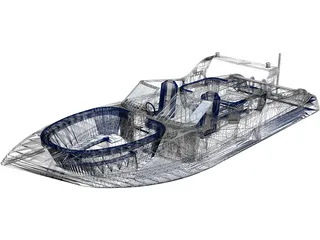 Speed Boat 3D Model preview