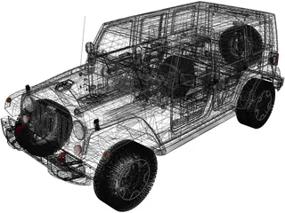 Jeep Wrangler (2014) 3D Model preview
