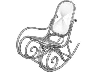 Rocking Chair 3D Model preview