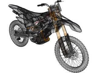 Motocross Bike 3D Model preview