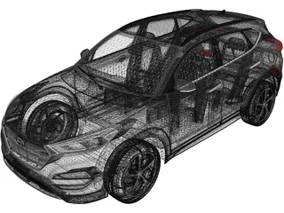 Hyundai Tucson (2019) 3D Model preview