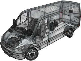 Mercedes-Benz Sprinter 3D Model preview