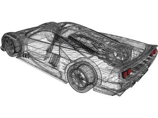 Saleen S7 TT (2007) 3D Model preview