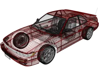Nissan 180SX (1989) 3D Model preview