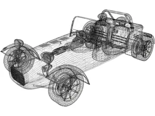 Caterham Super Seven (1982) 3D Model preview