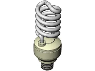 E27 Fluorescent Lamp 3D Model preview