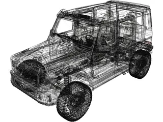 Mercedes-Benz G63 AMG 4x4 Squared 3D Model preview