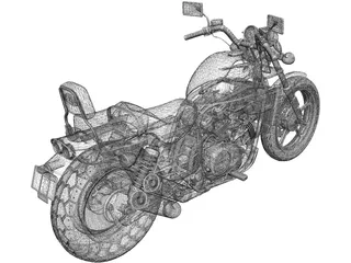 Honda Magna (1987) 3D Model preview