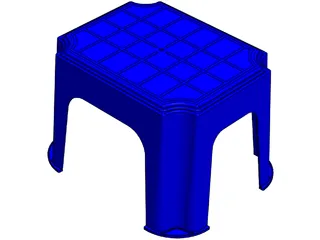 Plastic Stool 3D Model preview