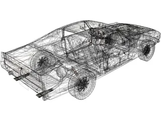 Ford Mustang Shelby GT500 (1967) 3D Model preview