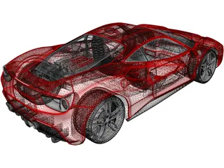 Ferrari 488 GTB (2016) 3D Model preview