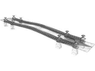 Bow Bridge Central Park 3D Model preview